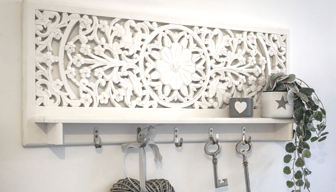 CARVED PANEL with Hooks